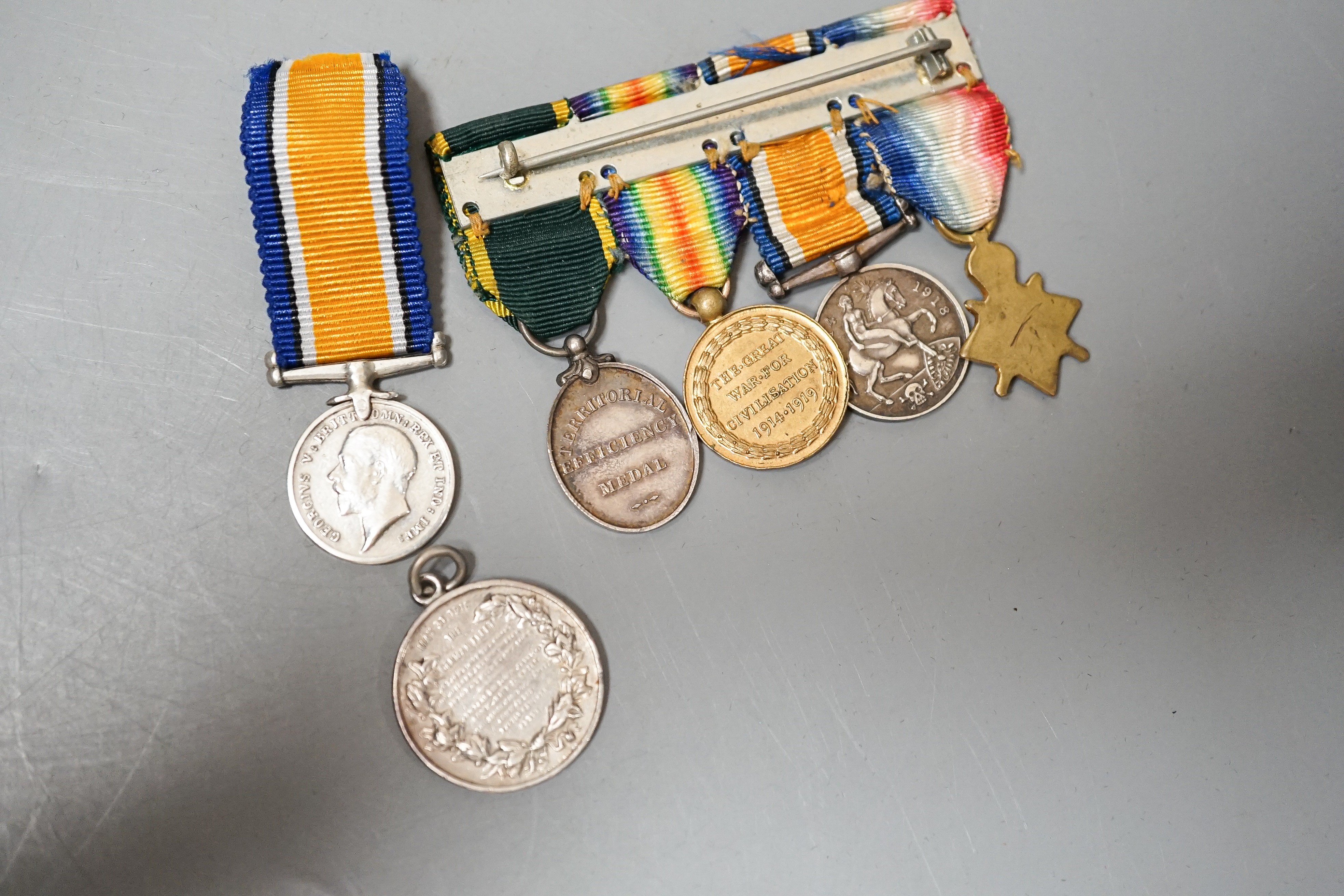 A group of George V and George VI miniature medals, and a miniature Crimea medal